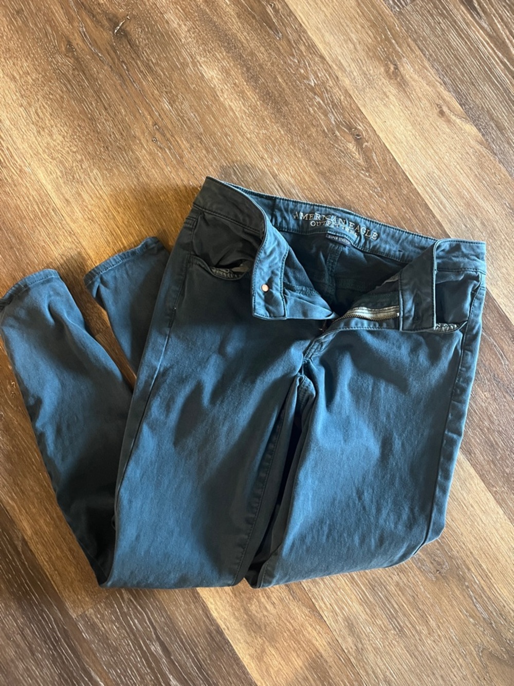 American Eagle Outfitters Teal Skinny Pants
